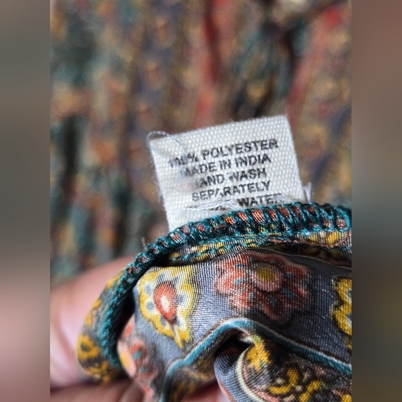 NWT Paani Boho Peasant Festival Chic Flowy Midi Dress, Size Medium - Picture 3 of 3